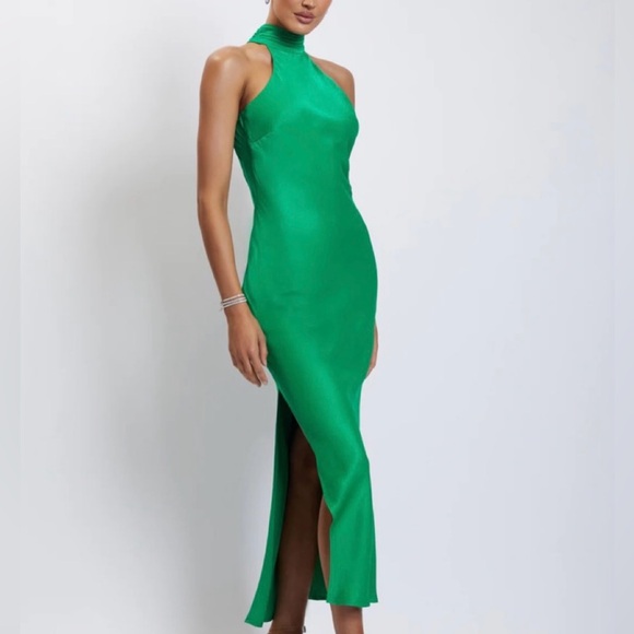 Meshki Green Halter Dress